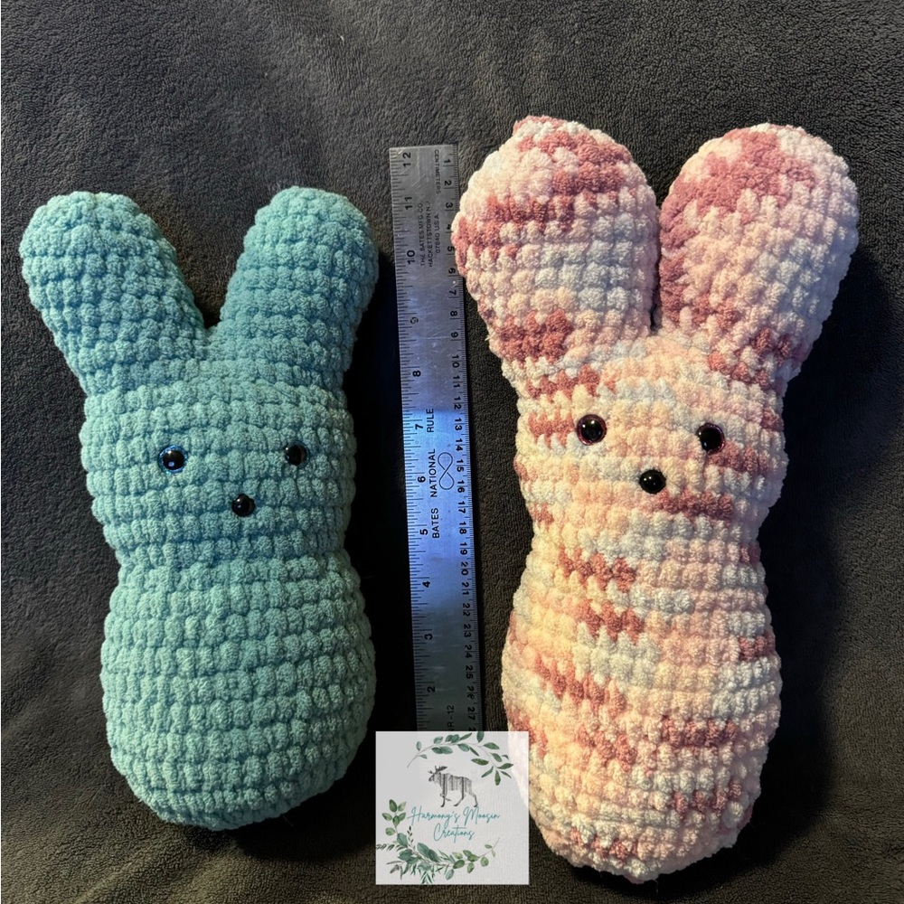 Blue OR Pink Stuffed Animals Cute Crocheted Bunnies